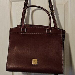 Dooney & Bourke Saffiano Leather Blaire Satchel - cranberry